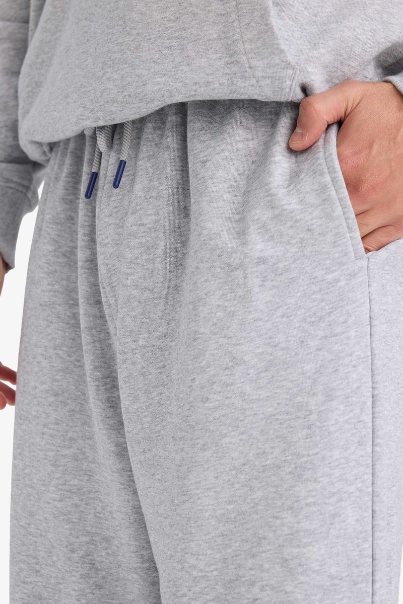 DeFacto Grey Man Baggy Fit Wide Leg Trousers Casual - Image 4